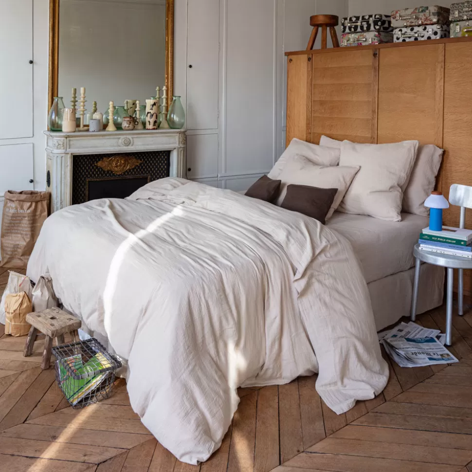 Taie d'oreiller en gaze de coton - Beige Quai de Seine>Merci Paris Shop