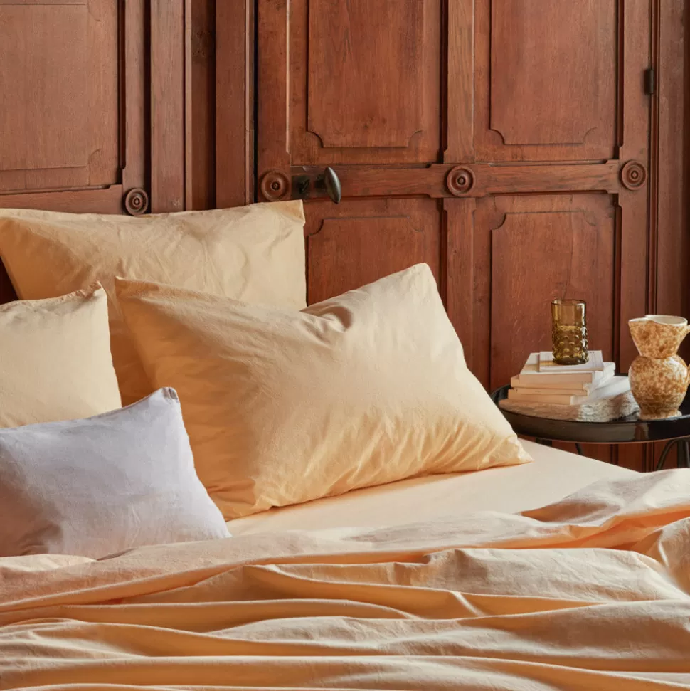 Taie d'oreiller en percale de coton - Jaune Orge>Merci Paris Discount