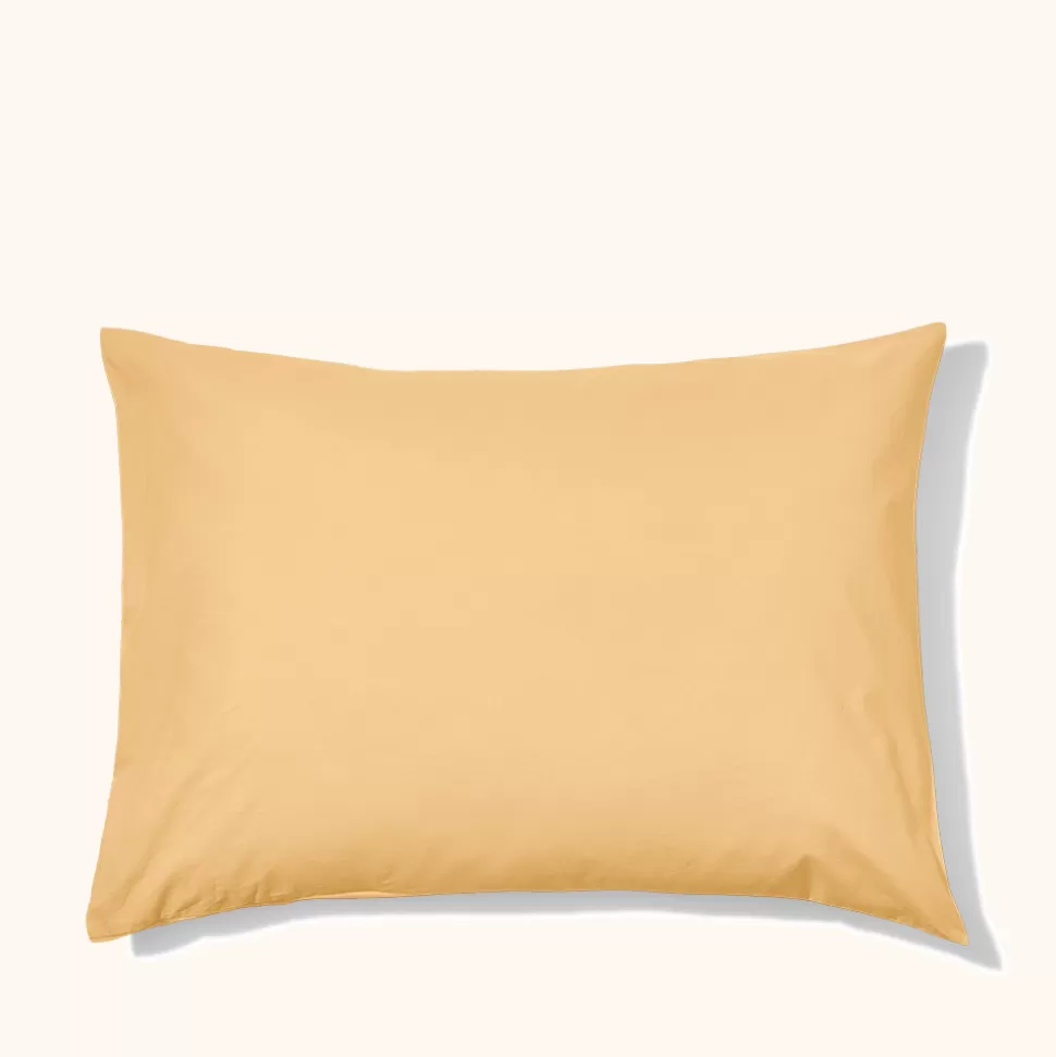 Taie d'oreiller en percale de coton - Jaune Orge>Merci Paris Discount