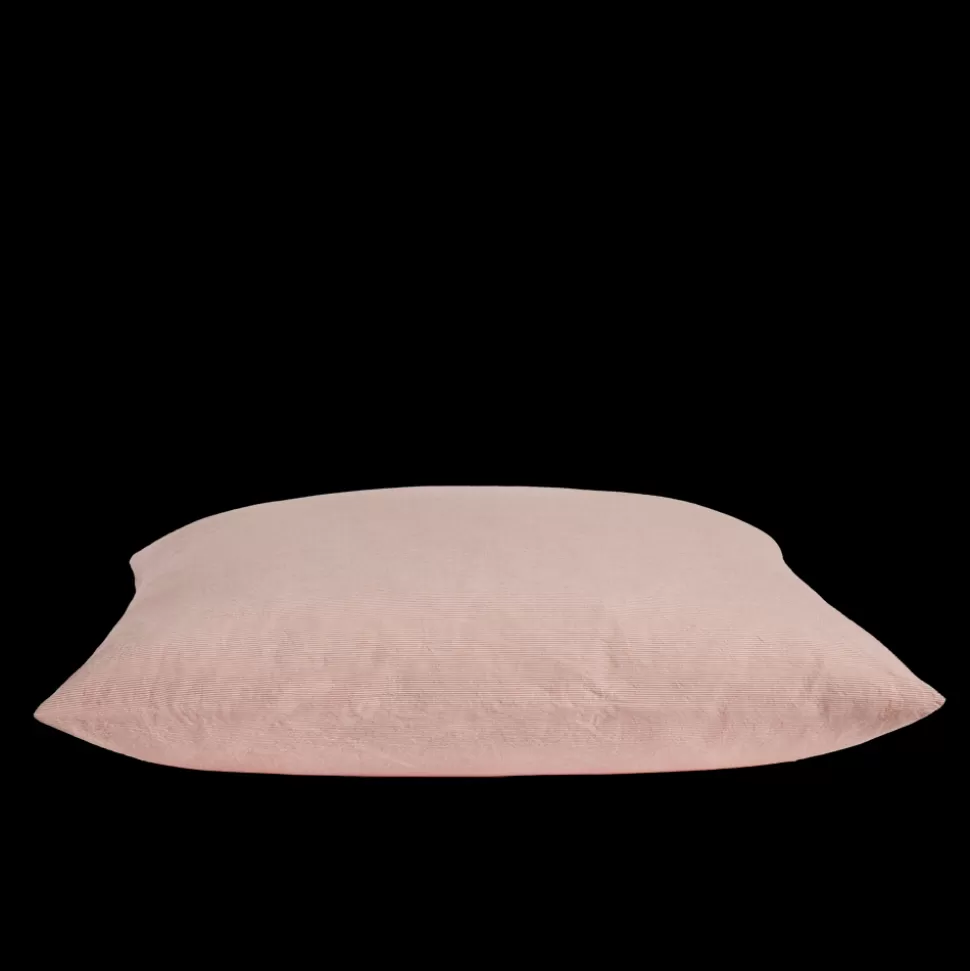 Taie d'oreiller en percale de coton - Rayures Rouge Ocre>Merci Paris Outlet