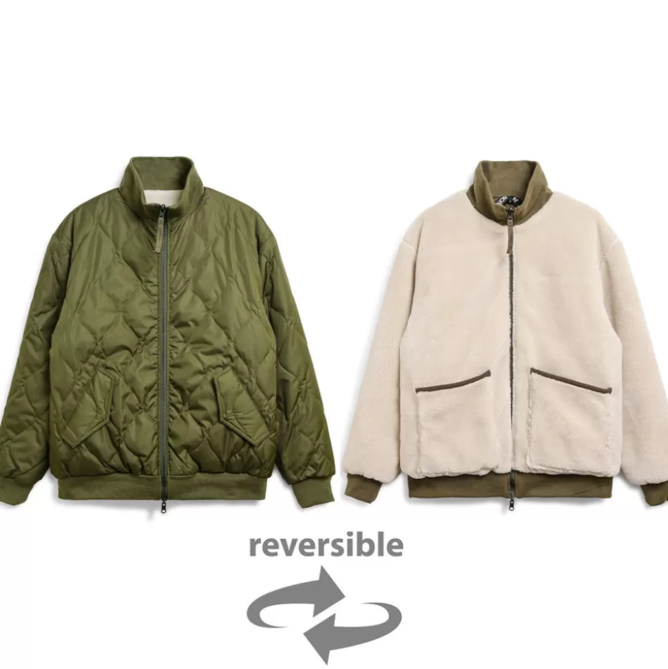 Taion - Veste Military Reversible Down - Vert/Blanc>Merci Paris New