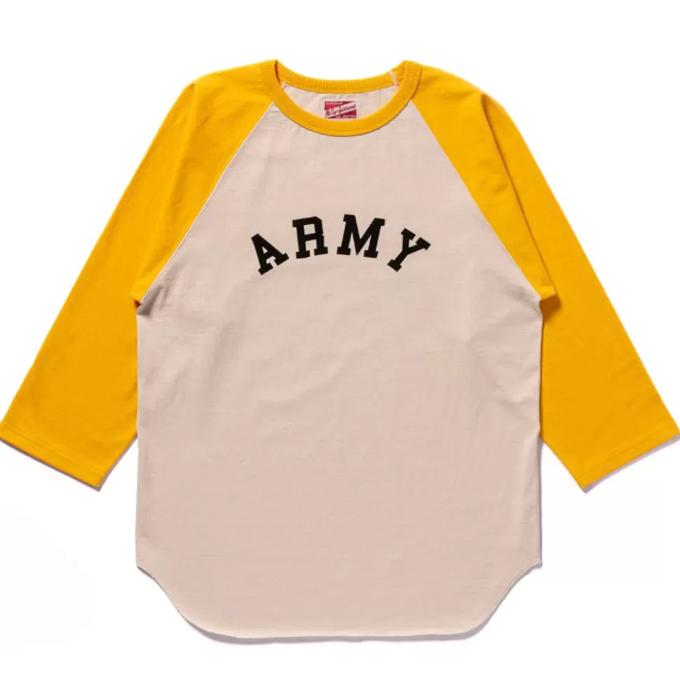 The real McCoys - T-shirt Militaire Baseball - Jaune>Merci Paris Discount